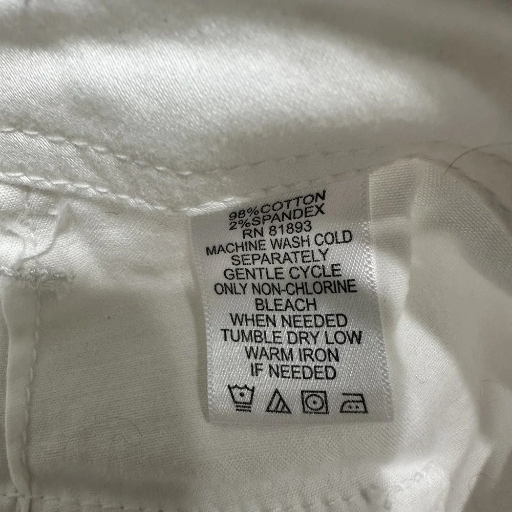 Liz Claiborne New York Womens White Stretch Cargo Pants / Utility‎ Pants Size 14